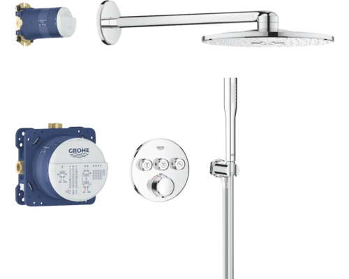 Sprchový systém pro podomítkovou montáž Grohe Logo s hlavovou sprchou, ruční sprchou a termostatem
