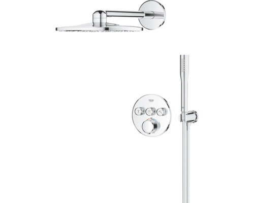 Sprchový systém s hlavovou sprchou, ruční sprchou a termostatem