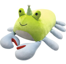 Plyšová hračka krab s narozeninovou čepičkou