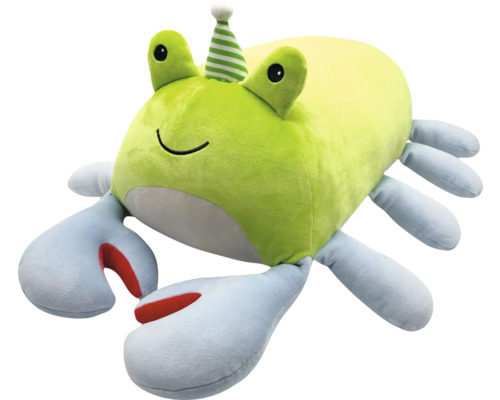 Plyšová hračka krab s narozeninovou čepičkou