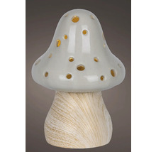 Dekorativní houbová lampa z keramiky s otvory