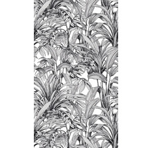 Černobílá tapeta s palmovým vzorem