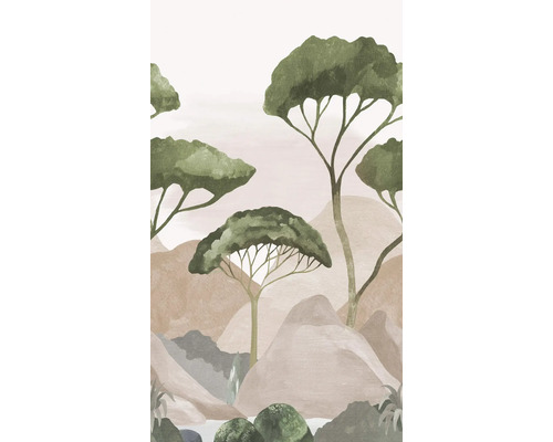 Ilustrace stromů a kopců