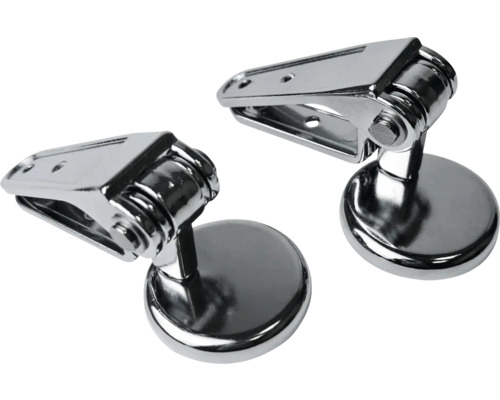 Dvě kovové nástěnné toaletní sedátka