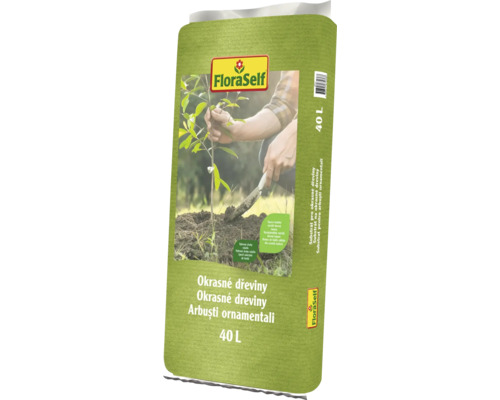 FloraSelf Substrát pro okrasné dřeviny, 40 litrů balení