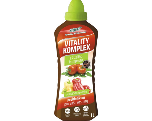 Láhev tekutého hnojiva pro rajčata a papriky