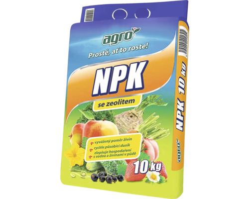 Hnojivo na ovoce a zeleninu minerální Agro NPK se zeolitem 10 kg Balení hnojiva Agro NPK se zeolitem, 10 kg