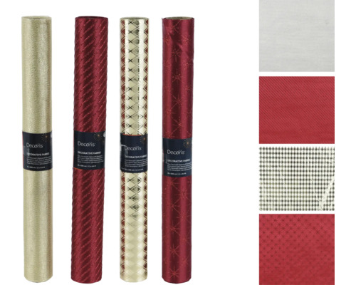 Dekorativní ubrus vánoční 200 x 35 cm červený, různé motivy Různé role ozdobné látky s různými vzory