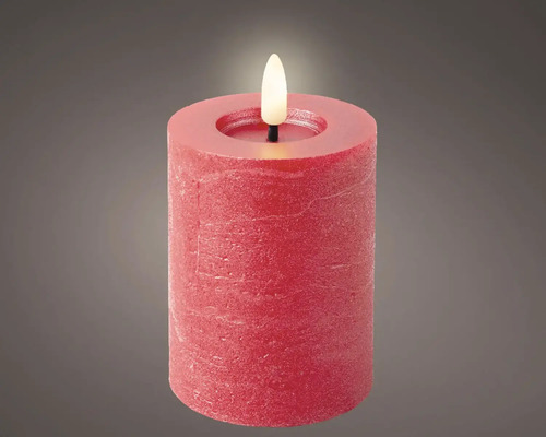 Dekorativní, červená LED svíčka