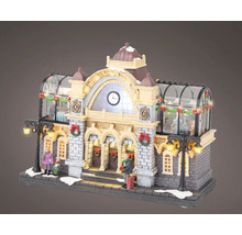 Dekorativní model železniční stanice s LED osvětlením a figurkami jako vánoční dekorace