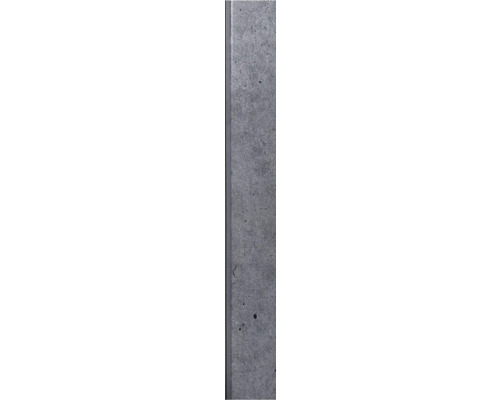 Ukončovací profil k akustickému panelu beton 20x26x2650 mm Betonová stěna s kovovým lemem