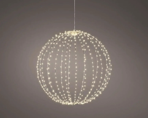 Závěsná LED dekorativní koule s drátěným rámem