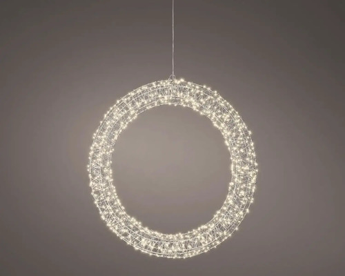 Světelný věnec k zavěšení venkovní Ø 58 cm 720 LED, teplé bílé světlo Dekorativní světelný kruh se závěsem pro vnitřní použití