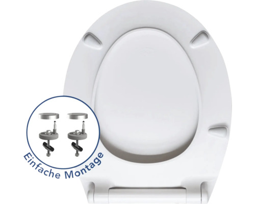 Plastové záchodové prkénko se snadnou montáží