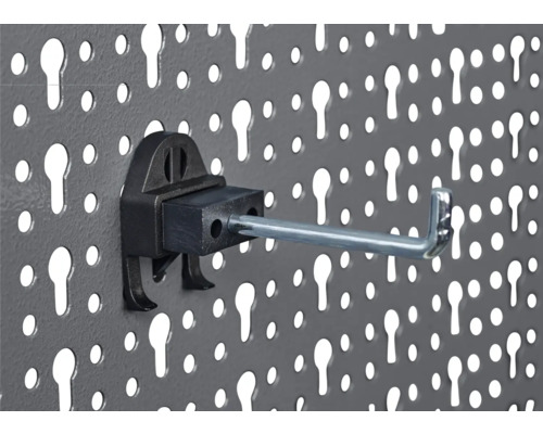 Háček na děrovanou desku pro uložení nářadí na děrované desce