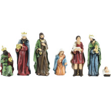 Sada figurek betlému s Ježíškem, Marií, Josefem a Třemi králi