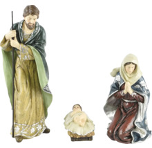Sada figurek do betlému s Josefem, Marií a Ježíškem