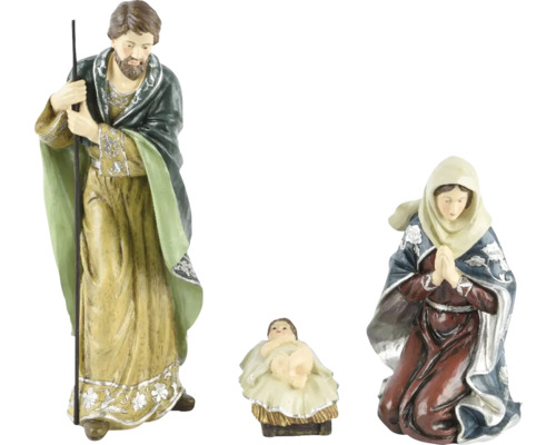 Sada figurek do betlému s Josefem, Marií a Ježíškem