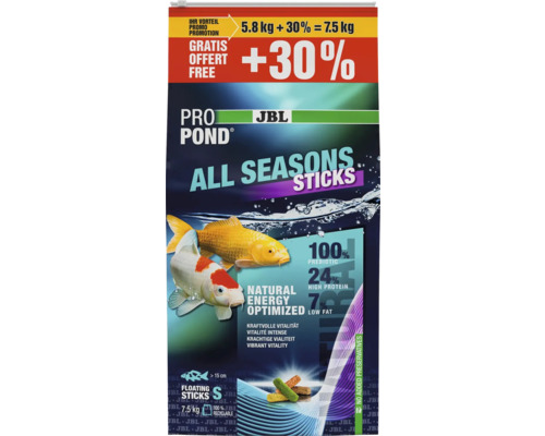 Krmivo pro jezírkové ryby JBL ProPond All Seasons Stick 5,8 kg + 30% Krmivo pro jezírkové ryby JBL ProPond All Seasons Stick 5,8 kg + 30%