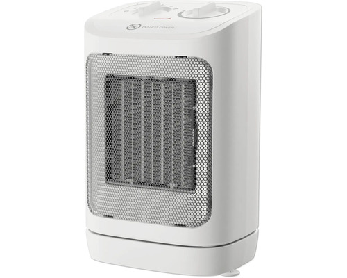 Bílý elektrický ohřívač s mřížkou