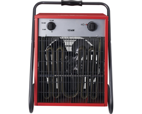 Elektrický ohřívač 15 kilowattů s ventilátorem a držadlem