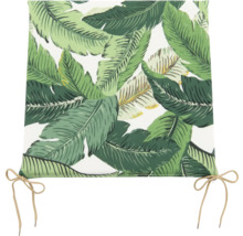 Dekorační polštář se vzorem listů a vázacími pásky