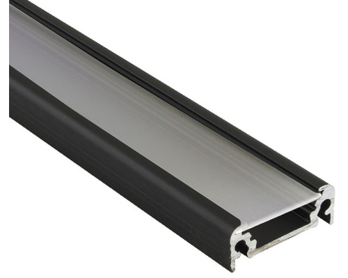 Profil FK technics FKU11 pro LED plexi 2m hliník černý elox Hliníkový profil pro LED pásky