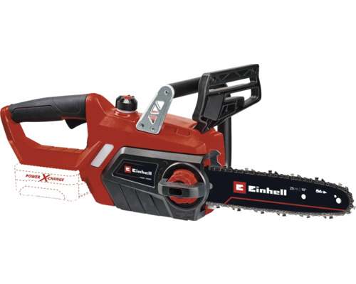 Akumulátorová řetězová pila Einhell s délkou řezu 25 cm.