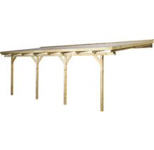 Dřevěný přístřešek s plochou střechou