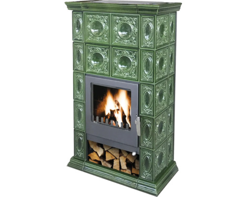 Krbová kamna DOMOFIRE Altenburg keramika antracit 8 kW sekundární spalování akumulační sálavá kamna oplach skla Kachlová kamna s topeništěm, dřevem na topení a ohněm