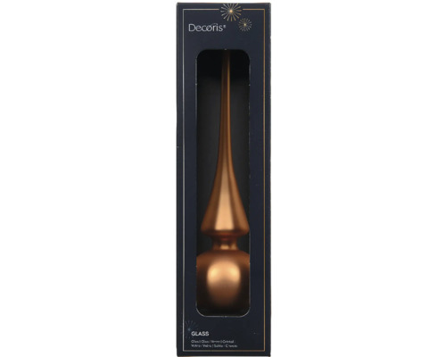 Skleněná špička na vánoční stromek Decoris v obalu