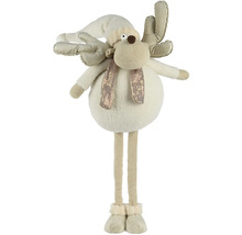 Dekorativní los s čepicí a šálou jako vánoční dekorace