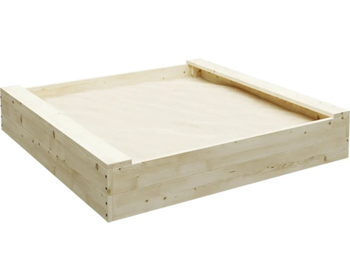 Pískoviště dřevěné BASIC 120 x 120 x 22 cm kaštan
