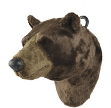 Nástěnná dekorace medvěda hnědého se syntetickou kožešinou