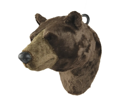 Nástěnná dekorace hlava medvěda 37 cm Nástěnná dekorace medvěda hnědého se syntetickou kožešinou