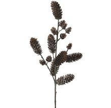 Dekorativní jedlová větev s hnědými šiškami pro interiérové dekorace