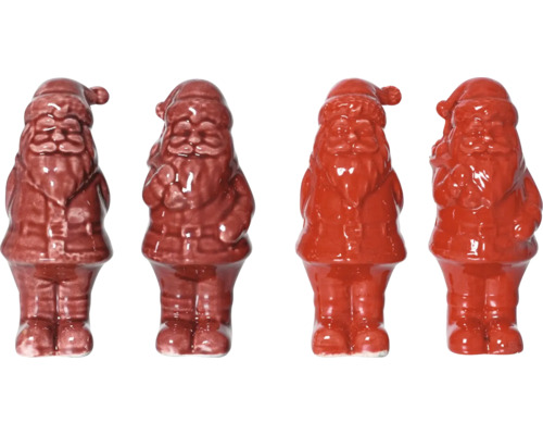 Čtyři keramické figurky Santa Clause