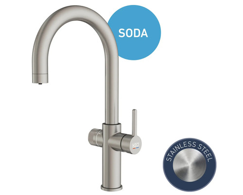 Kuchyňská baterie KEO z nerezové oceli s funkcí sody