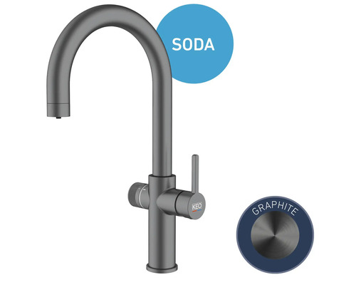 Grafitová kuchyňská baterie s funkcí Soda