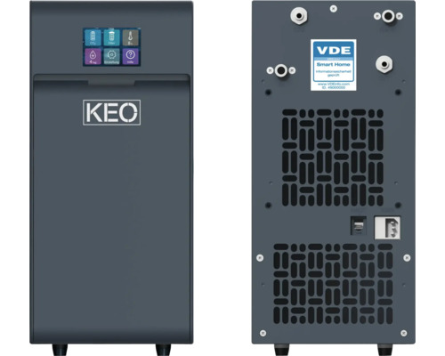 Zařízení KEO, pohled zepředu a zezadu