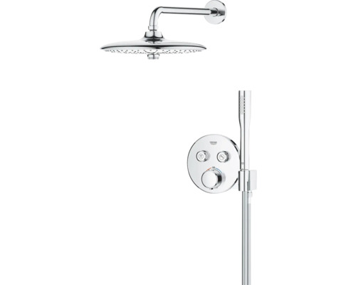 Sprchová armaturní souprava s hlavovou sprchou, ruční sprchou a termostatem od společnosti Grohe