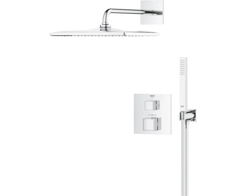 Sprchový systém s hlavovou sprchou, ruční sprchou a termostatem od společnosti Grohe