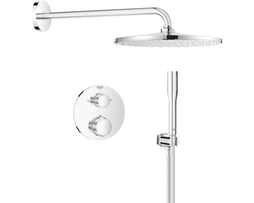 Sprchová souprava s hlavovou sprchou, ruční sprchou a termostatem