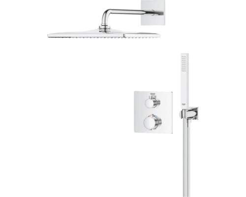 Sprchový systém s hlavovou sprchou, ruční sprchou a termostatickou baterií