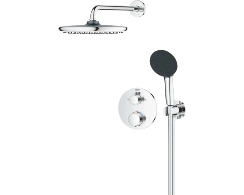 Sprchový set s hlavovou sprchou, ruční sprchou a termostatickou baterií