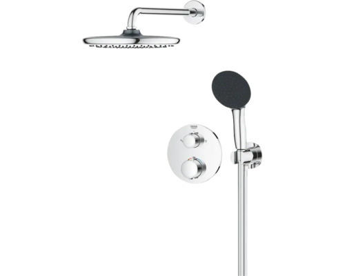 Sprchový systém s horní sprchou, ruční sprchou a termostatem od společnosti Grohe