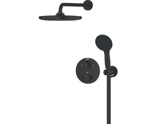 Sprchový systém s hlavovou sprchou, ruční sprchou a termostatickou baterií