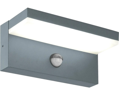 LED venkovní nástěnné svítidlo ECOPLANET ALDA IP44 9 W 700 lm 4000 K černé se senzorem pohybu