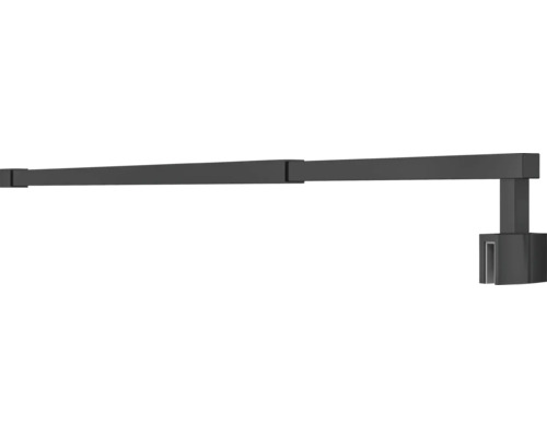 Stabilizační držák form&style MODENA hranatý 730 – 1200 mm výsuvný matně černý Otočné rameno pro sprchový kout