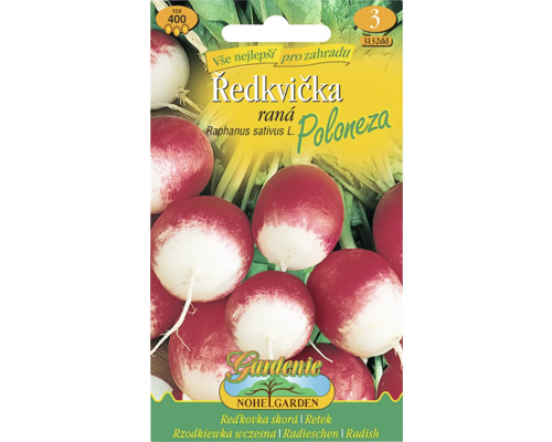 Ředkvička raná POLONEZA kulatá červeno-bílá